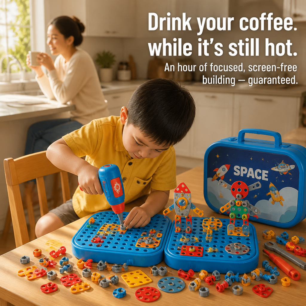 BrilliBuild™ — Hand Your Kid a Working Drill and Watch Screen Time Disappear