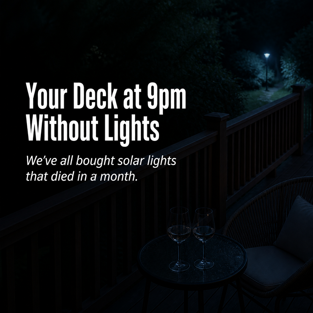 SolarGarden™ — Light Your Deck All Night With Zero Wires or Tools
