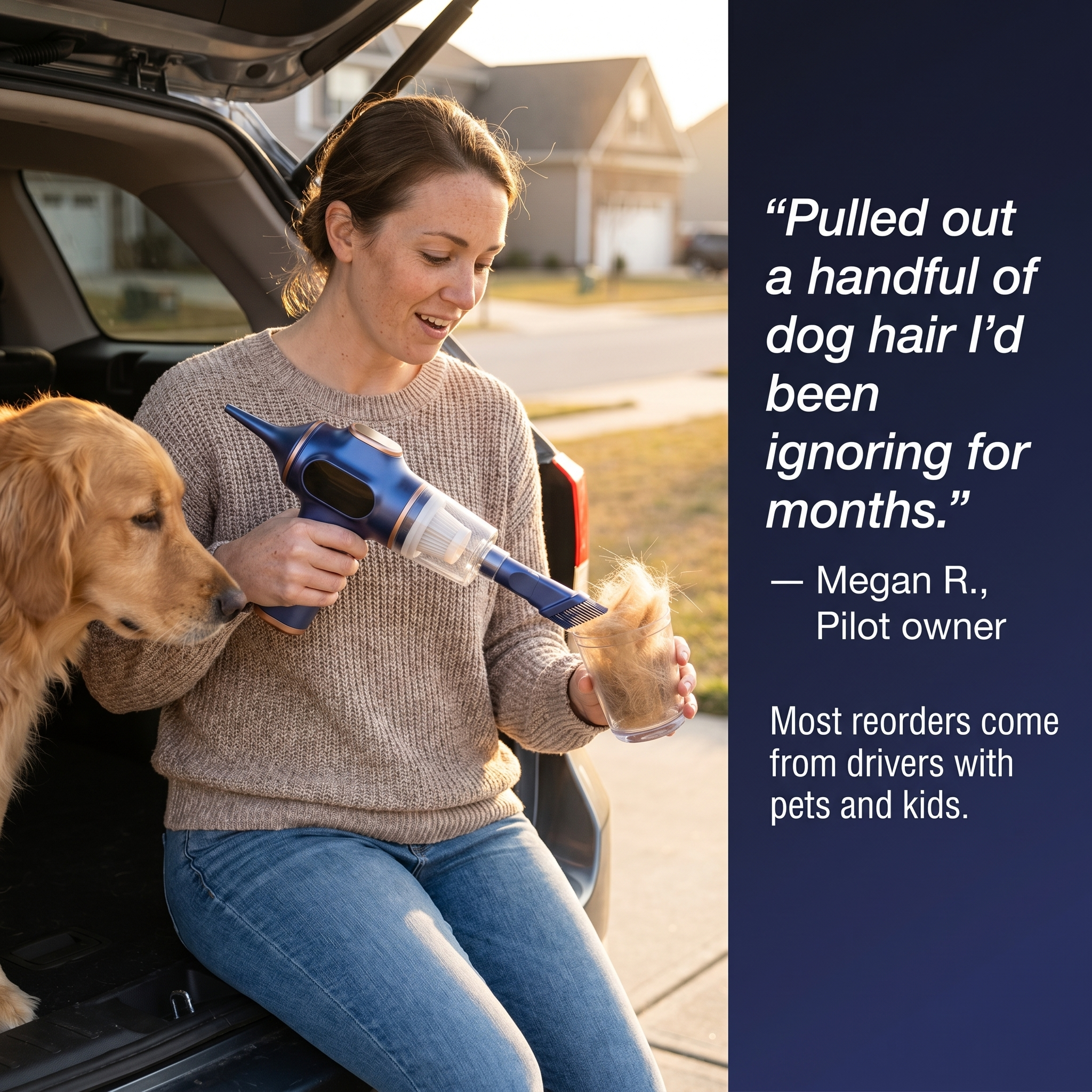 VeloraBlast™ — Pull Pet Hair, Crumbs & Sand From Every Seat Crevice