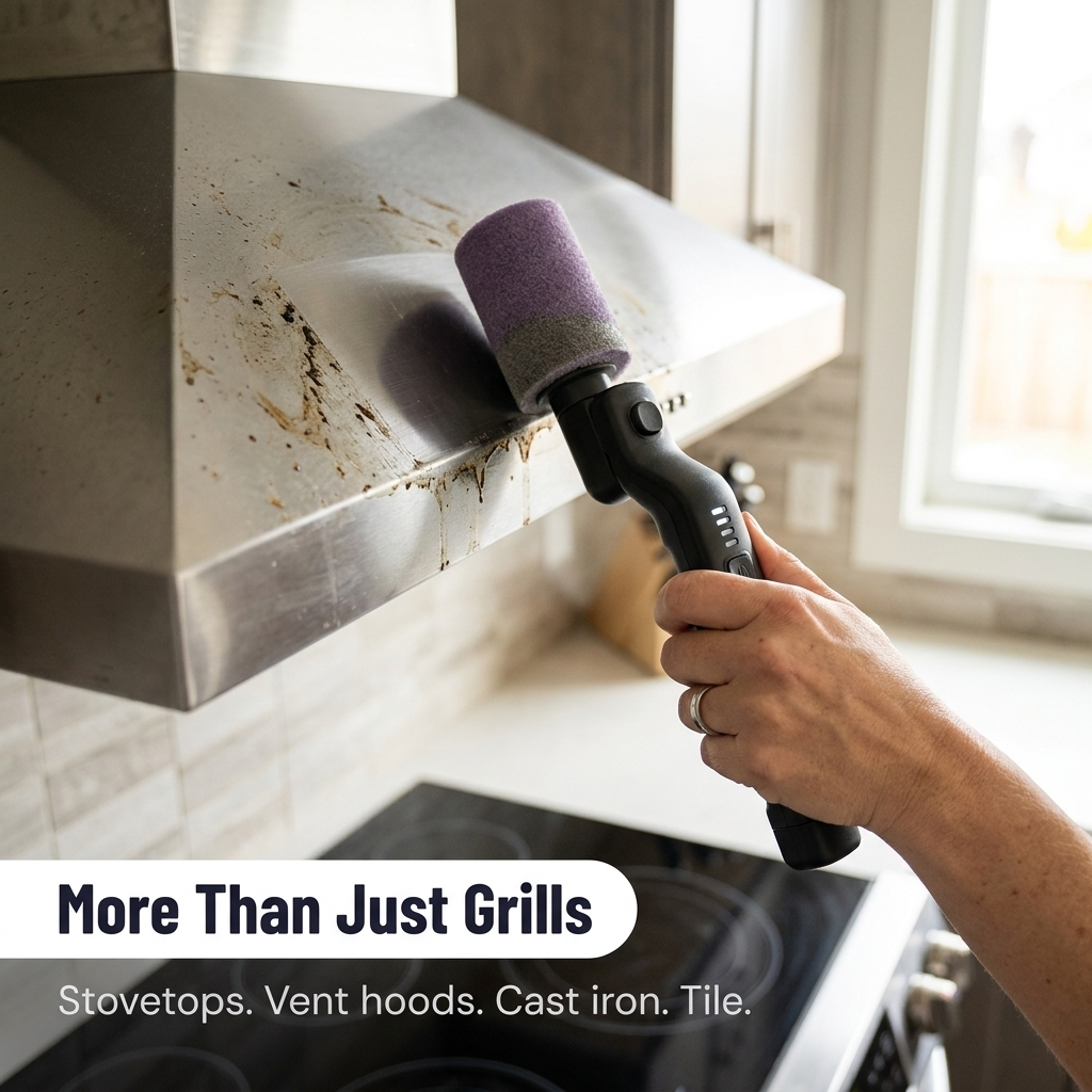 TurboGrillPro™ — Spin Through Burnt-On Grease in Minutes, No Scrubbing Required