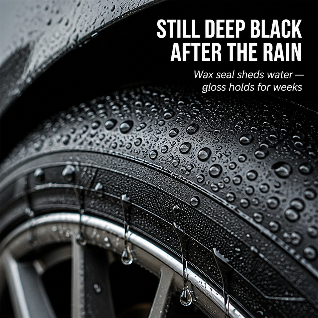 MidnightSheen™ — Restore Deep Black Tire Shine That Resists Sling, Rain & UV Fade