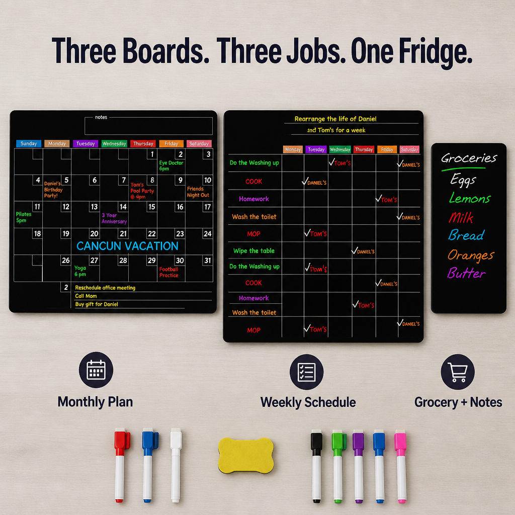 VibratoPlan™ — Map Every Practice, Pickup & Pool Party On The Fridge