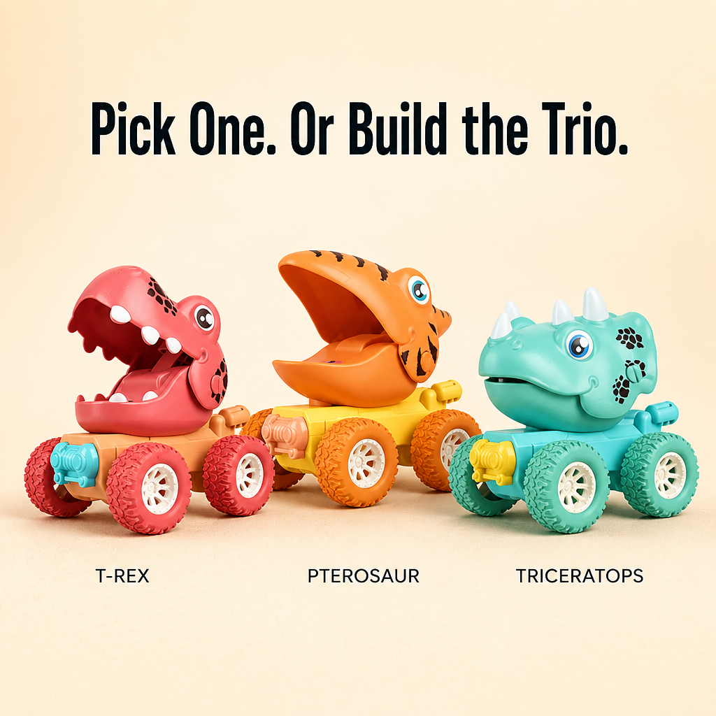 ThunderRex™ — Push, Race, and Roar with Tough No-Battery Dino Trucks