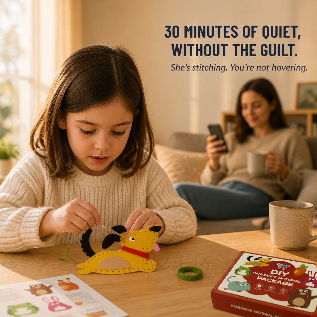 WhizKidz StitchCraft™ — Replace Screen Battles With Quiet Hands-On Focus That Lasts