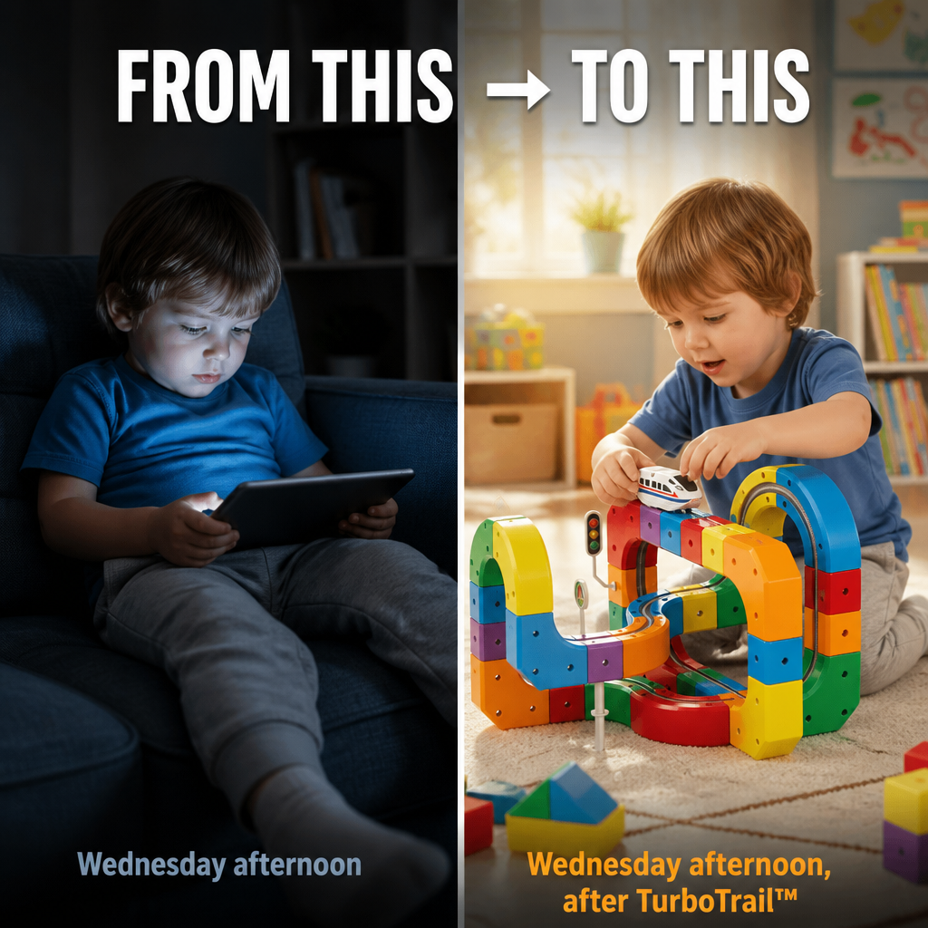TurboTrail™ — Snap-Together Cube Tracks That Pull Kids Off Screens For Hours