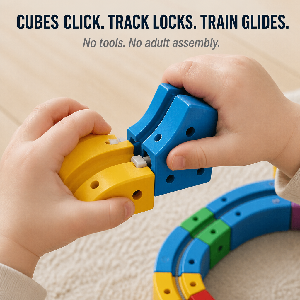 TurboTrail™ — Snap-Together Cube Tracks That Pull Kids Off Screens For Hours