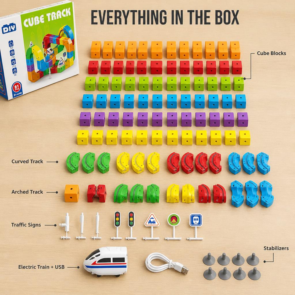 TurboTrail™ — Snap-Together Cube Tracks That Pull Kids Off Screens For Hours