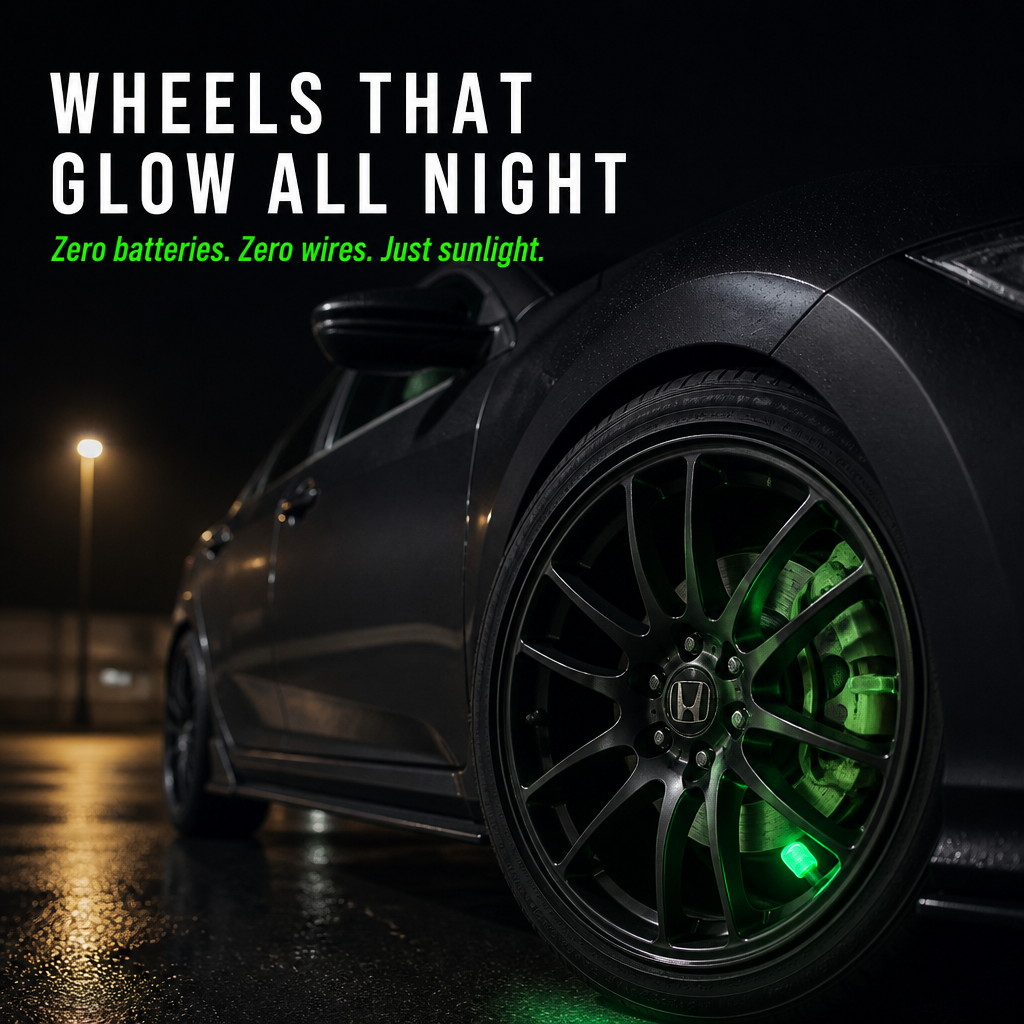 RadiumLite™ — Charge By Daylight, Glow All Night On Every Wheel