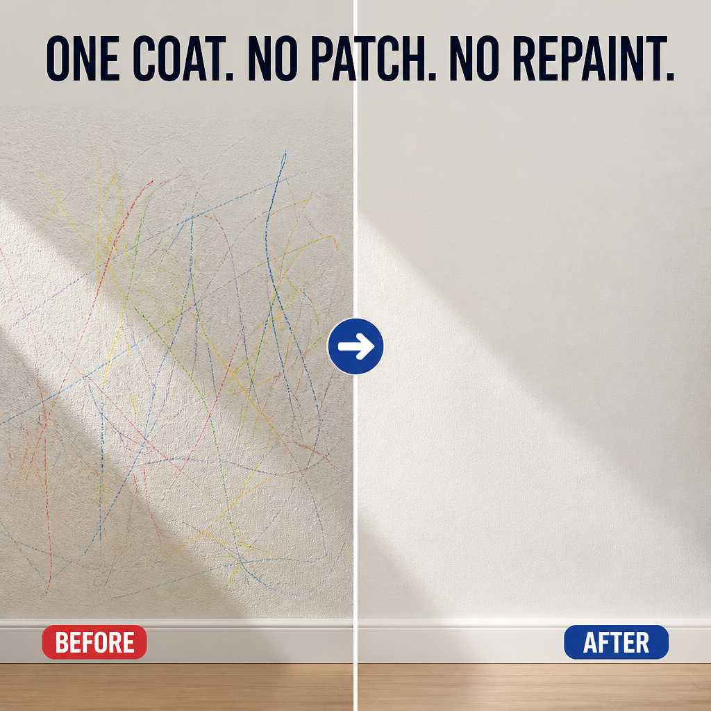 VeroCraft™ — Cover Crayon, Cracks & Scuffs Without Repainting the Wall