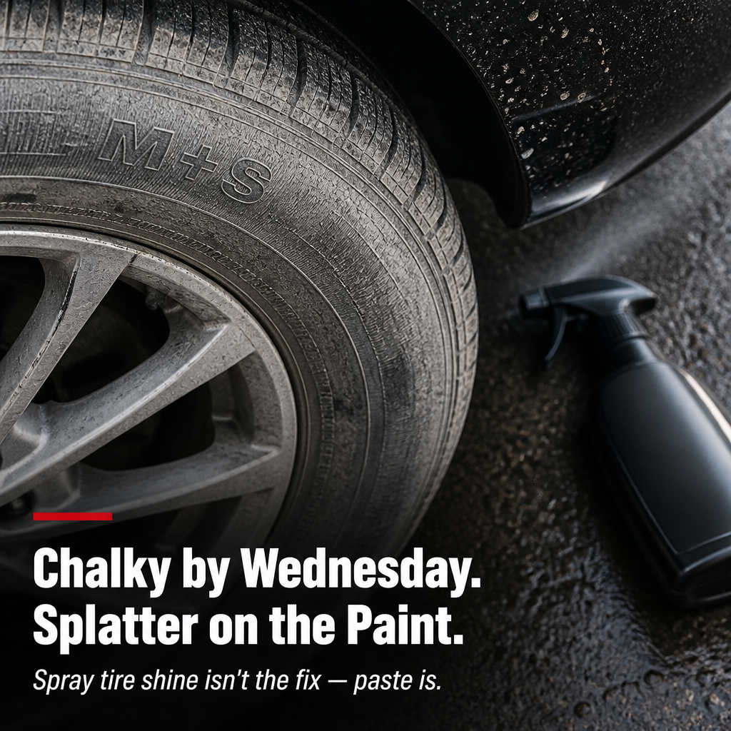 ObsediaBlack™ — Bring Faded Tires Back to Deep, Just-Detailed Black in Minutes