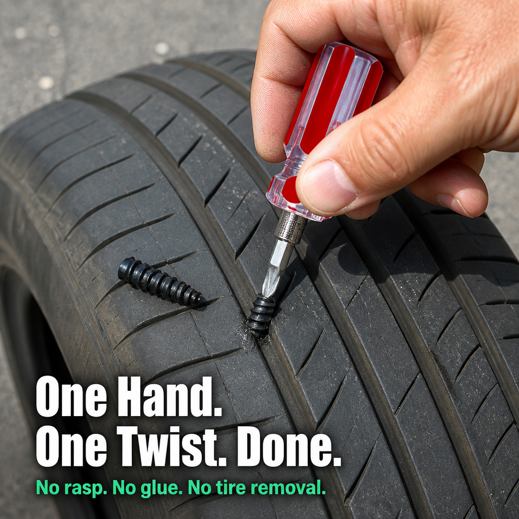 SlipMate™ — Plug Any Flat In 60 Seconds Without Removing The Tire