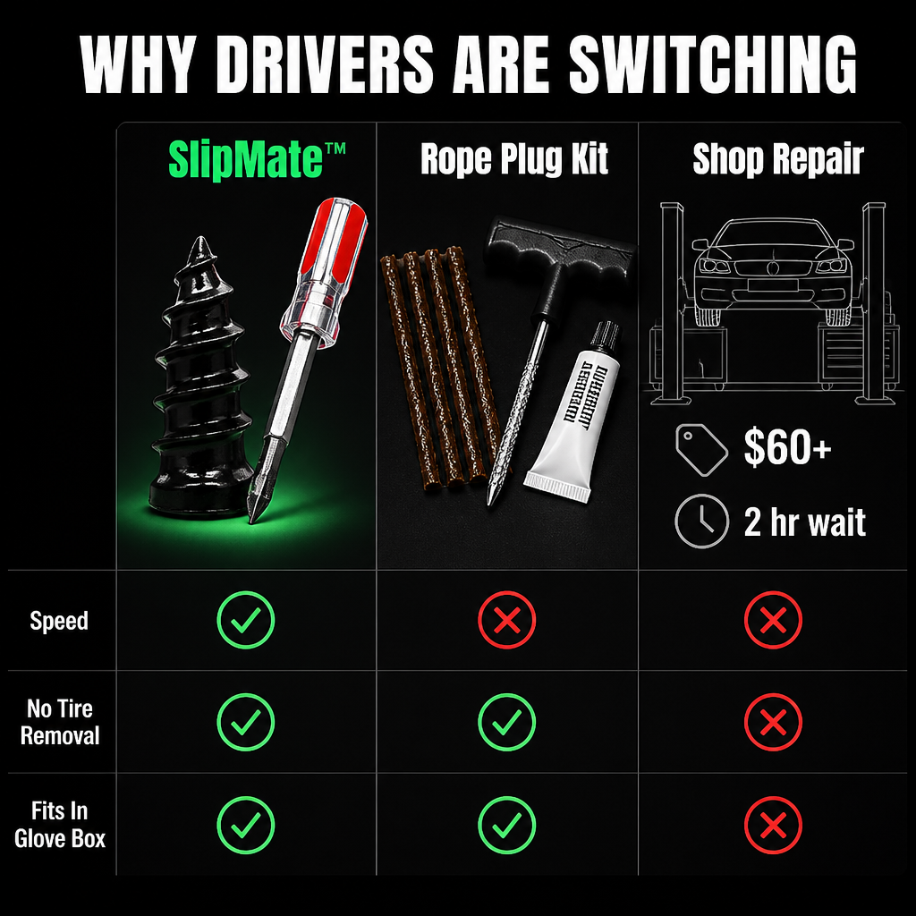 SlipMate™ — Plug Any Flat In 60 Seconds Without Removing The Tire