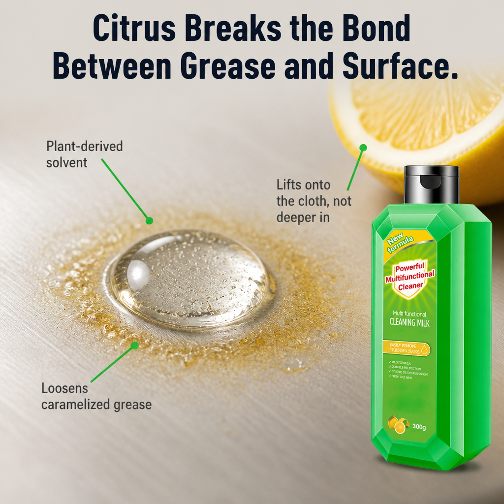 PureSheen™ — Lift Burned-On Grease and Tub Stains in Two Minutes Flat