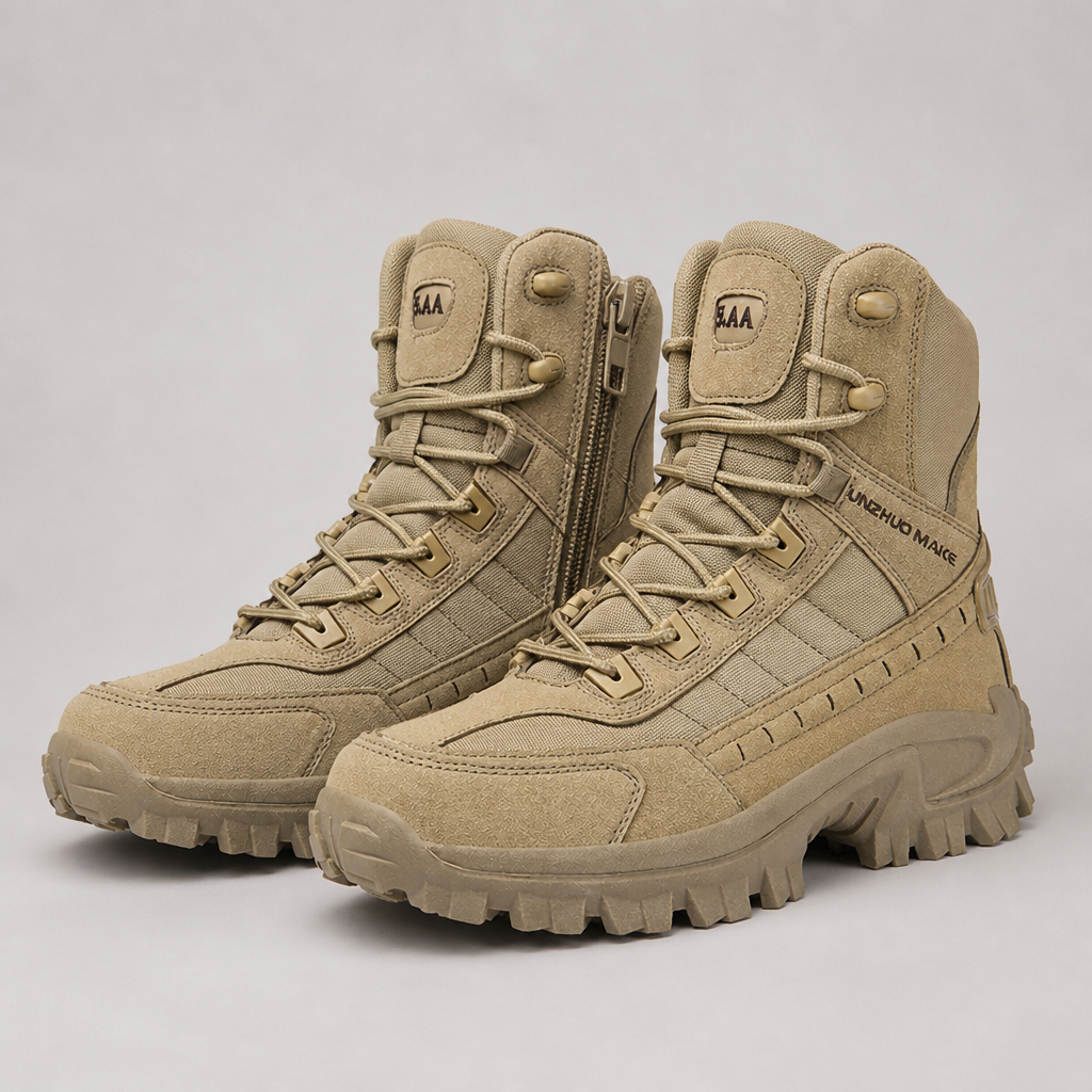VortexTrail™ – Tactical Side-Zip Boots with Anti-Slip Rugged Sole