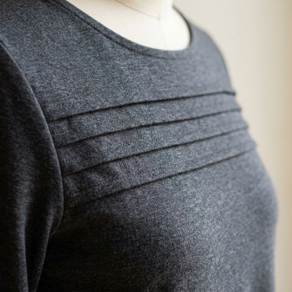 OptimaWear™ – Soft Knit Pleated-Yoke Two-Piece Lounge Set