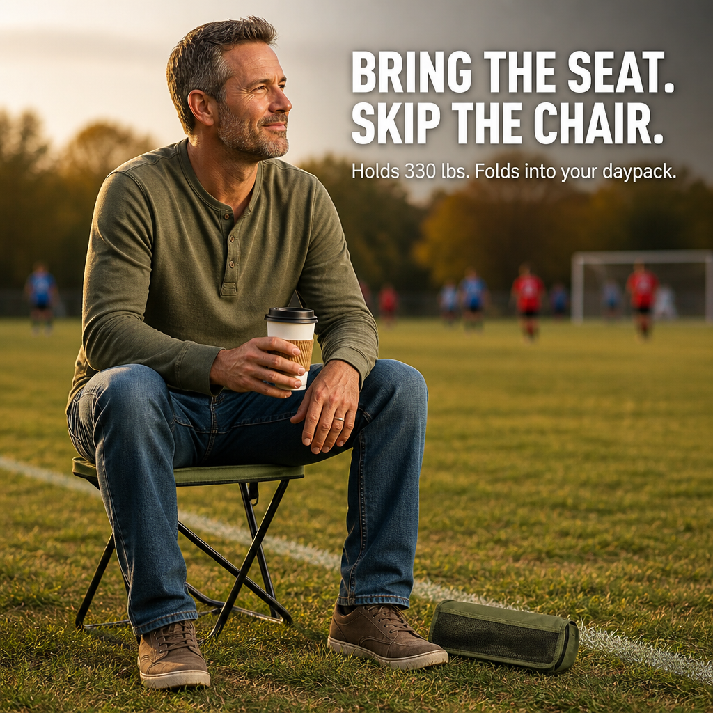 TerraSeat™ — Carry a 330 lb Seat That Folds Into Your Daypack