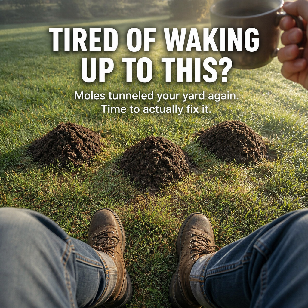 PestGuard™ — Drive Moles, Voles & Groundhogs Out With 100ft Silent Solar Pulses