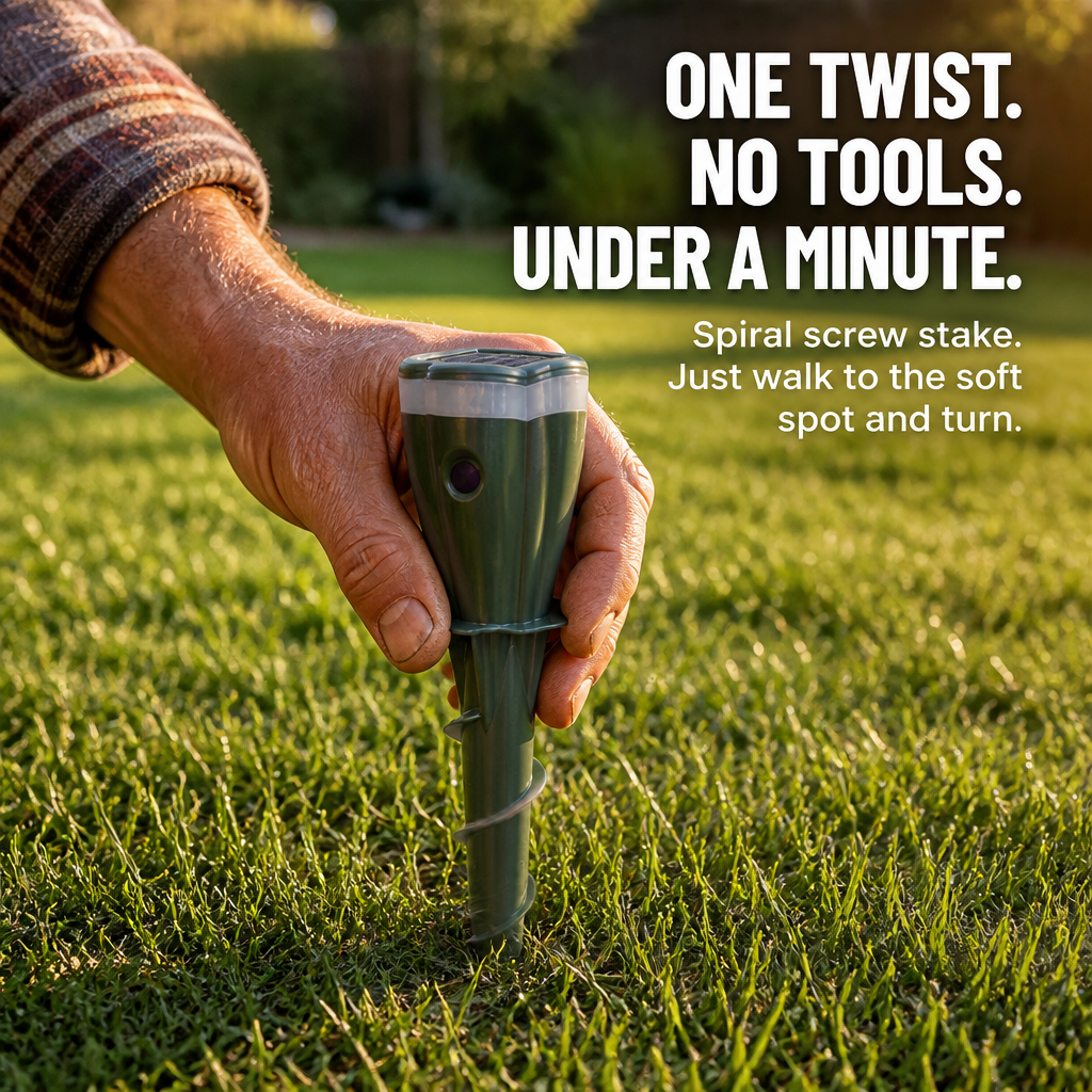 PestGuard™ — Drive Moles, Voles & Groundhogs Out With 100ft Silent Solar Pulses