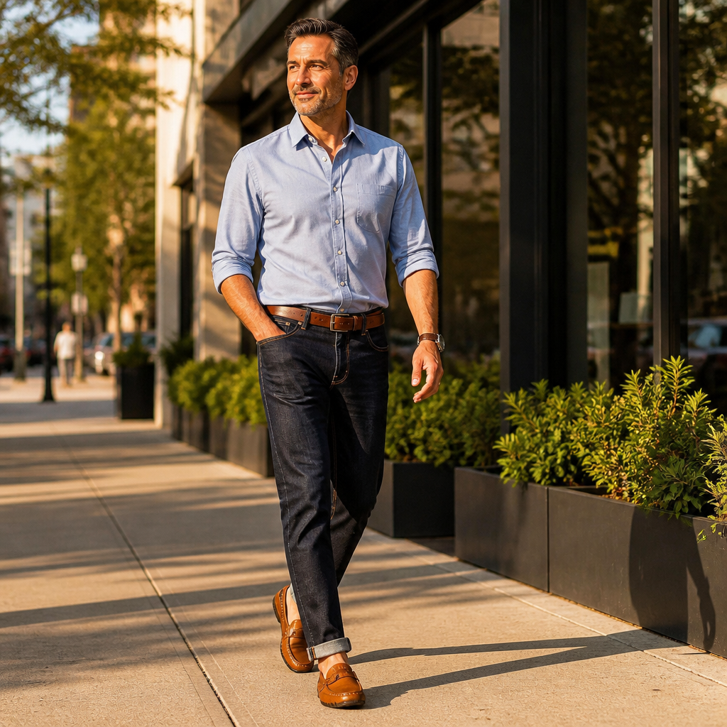 Bravaro™ – Hand-Stitched Slip-On Leather Loafers with Cushioned Sole