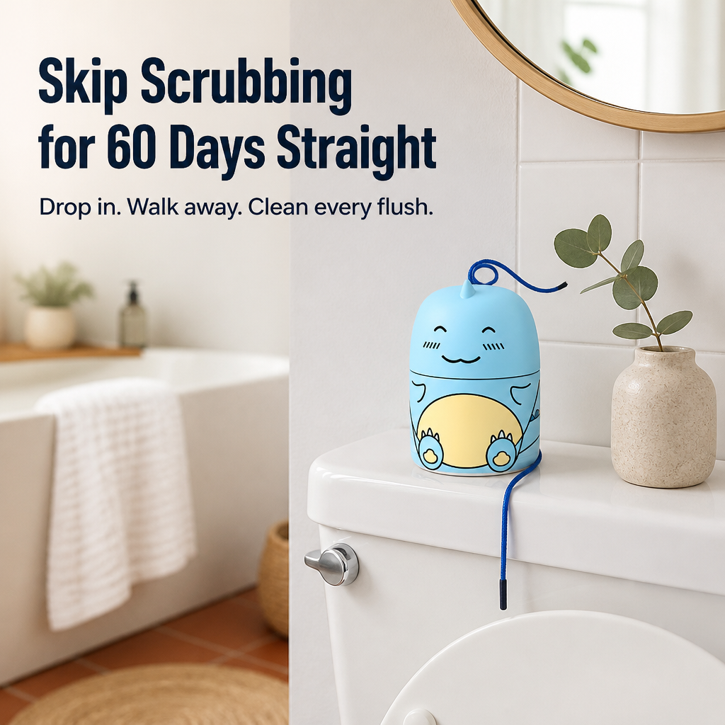 AquaPure™ — Cleans Every Flush for 60 Days, No Blue Stains, No Scrubbing
