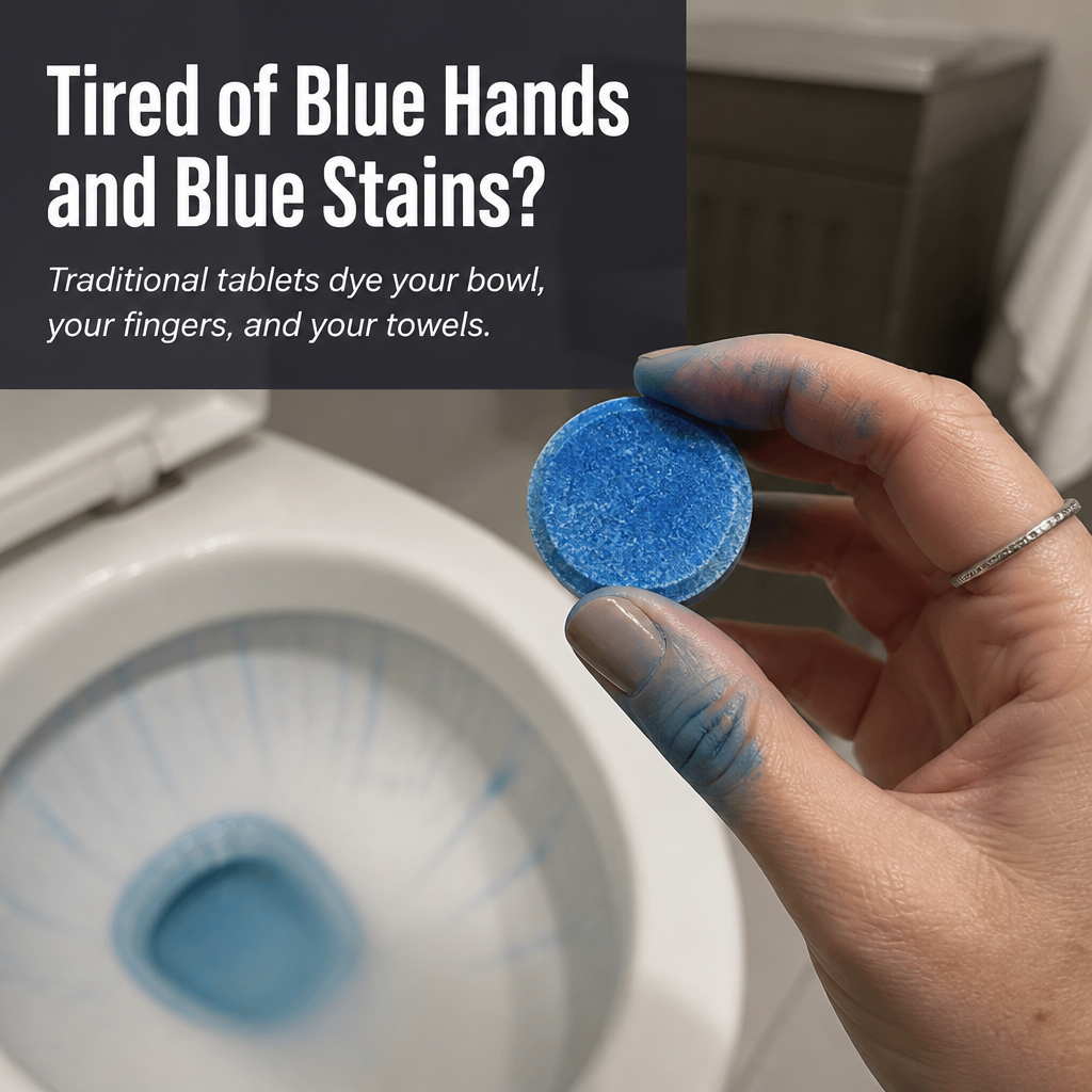 AquaPure™ — Cleans Every Flush for 60 Days, No Blue Stains, No Scrubbing