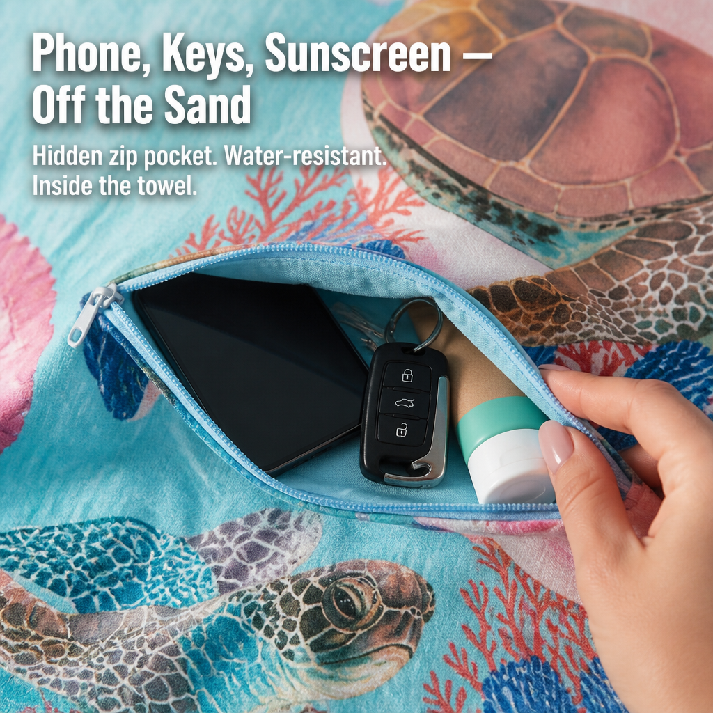 WaveCaddy™ — Pack the Whole Beach Day Into One Towel-to-Backpack Combo