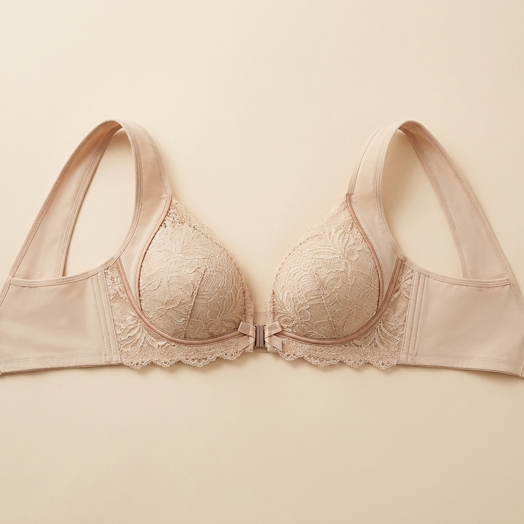 VenaraLift™ – Wireless Lace Front-Closure Lifting Bra