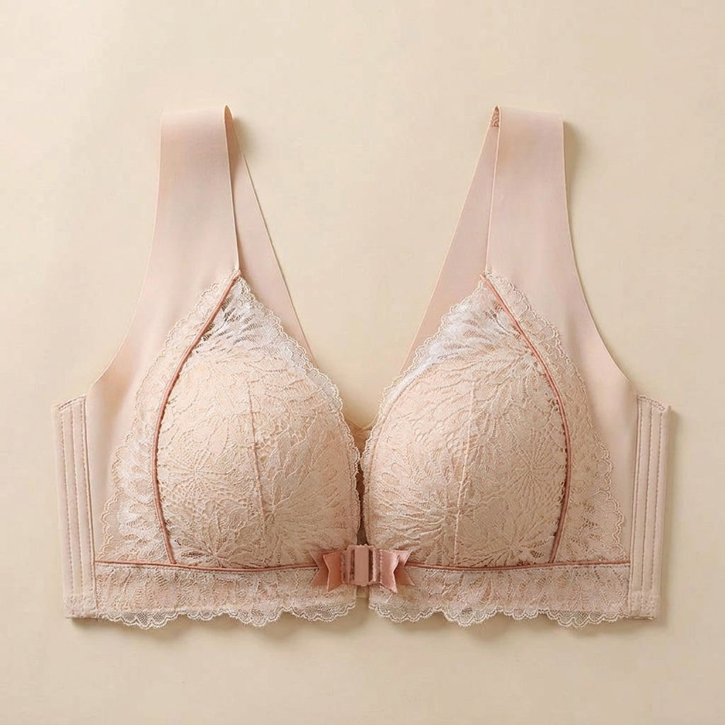 VenaraLift™ – Wireless Lace Front-Closure Lifting Bra