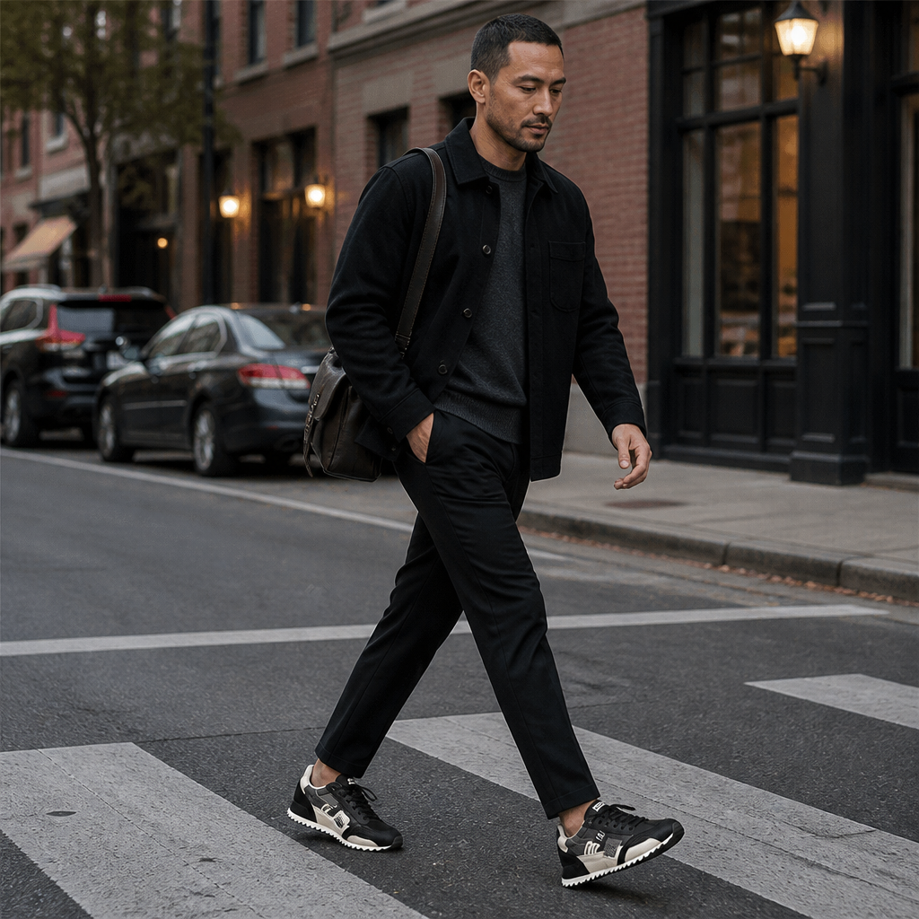 StridePro™ – Retro Heritage Runner Sneakers with Suede & Mesh Mix