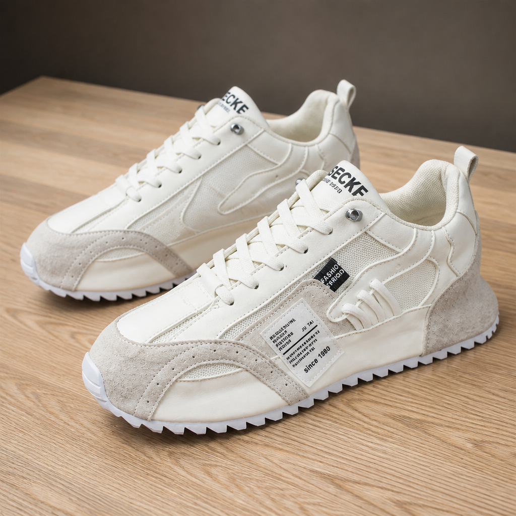StridePro™ – Retro Heritage Runner Sneakers with Suede & Mesh Mix