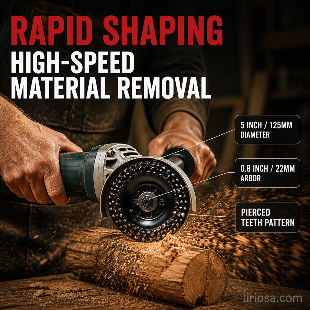 VeloCraft™ — Carve, Shape & Hog Wood Twice As Fast On Any 5″ Grinder