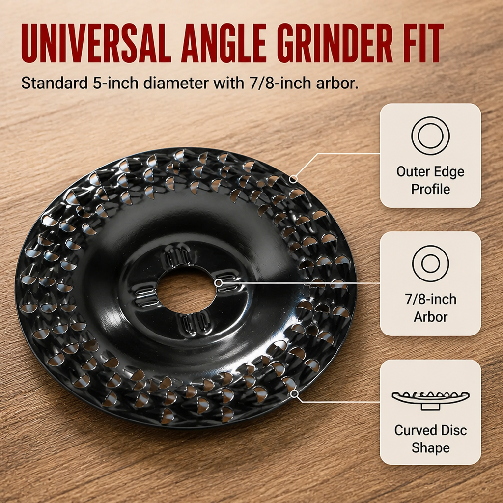 VeloCraft™ — Carve, Shape & Hog Wood Twice As Fast On Any 5″ Grinder