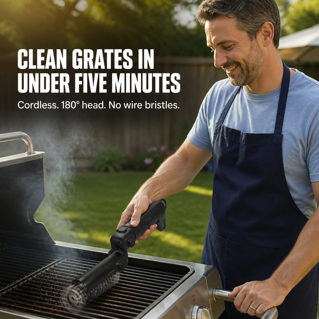 GrillSpark™ — Strip Caked-On Grill Grease in Minutes Without a Wire Brush