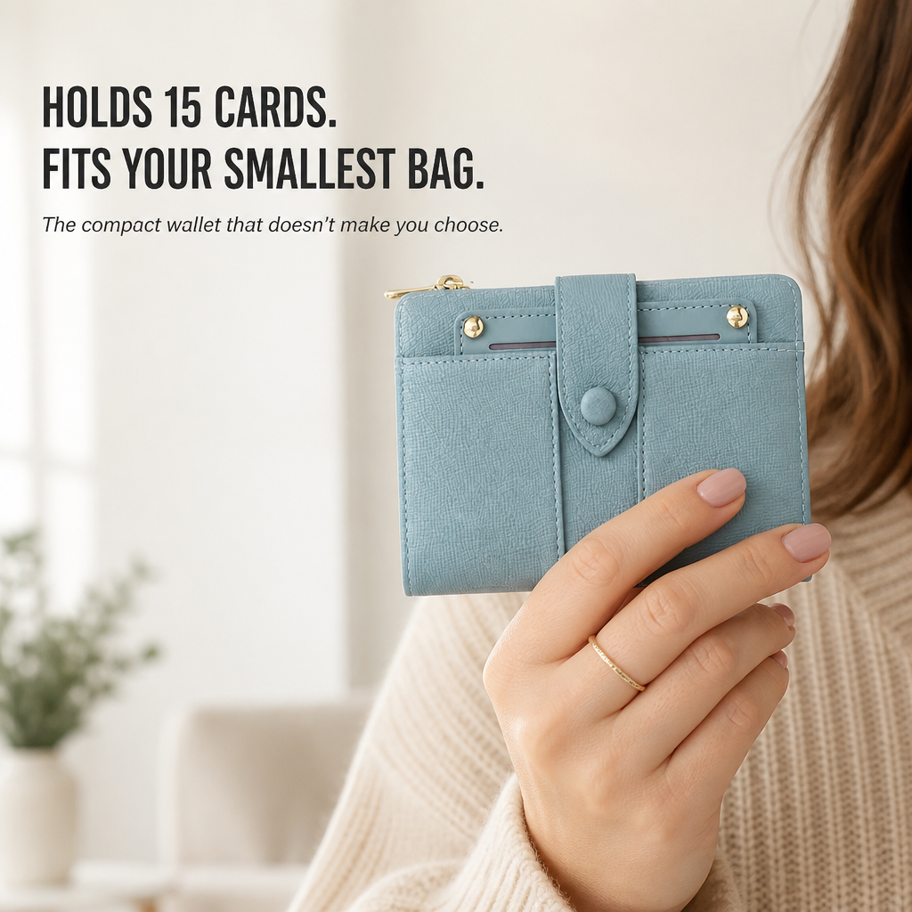 VeroLuxe™ — Fit 15 Cards Without Bulking Up Your Smallest Bag