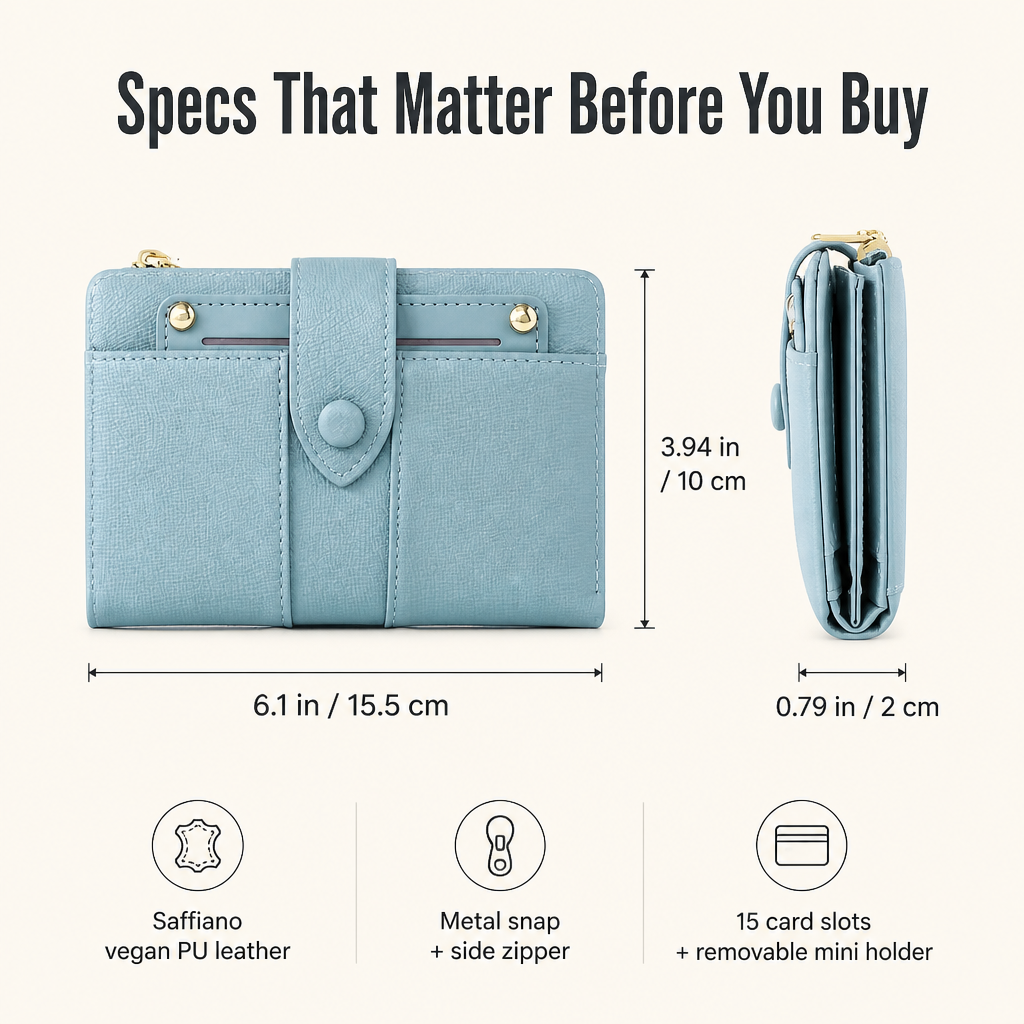 VeroLuxe™ — Fit 15 Cards Without Bulking Up Your Smallest Bag