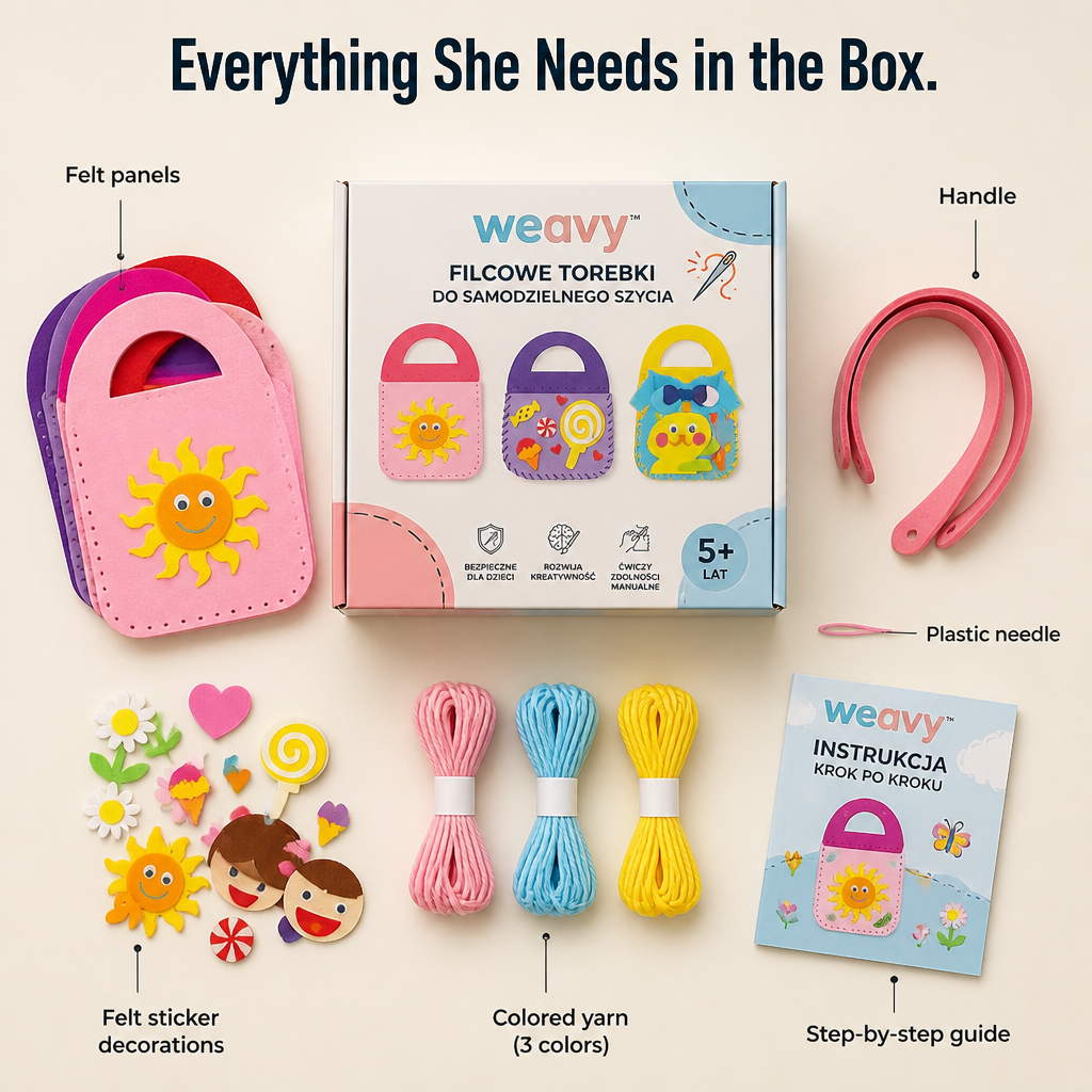 Weavy™ — Trade Screen Time for a Felt Bag Your Kid Sews Themselves