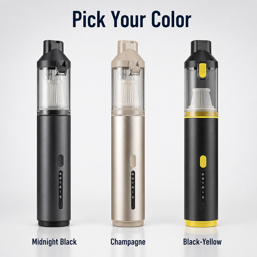 TurboSweep™ — Vacuum and Blow Clean Your Whole Car in One Charge