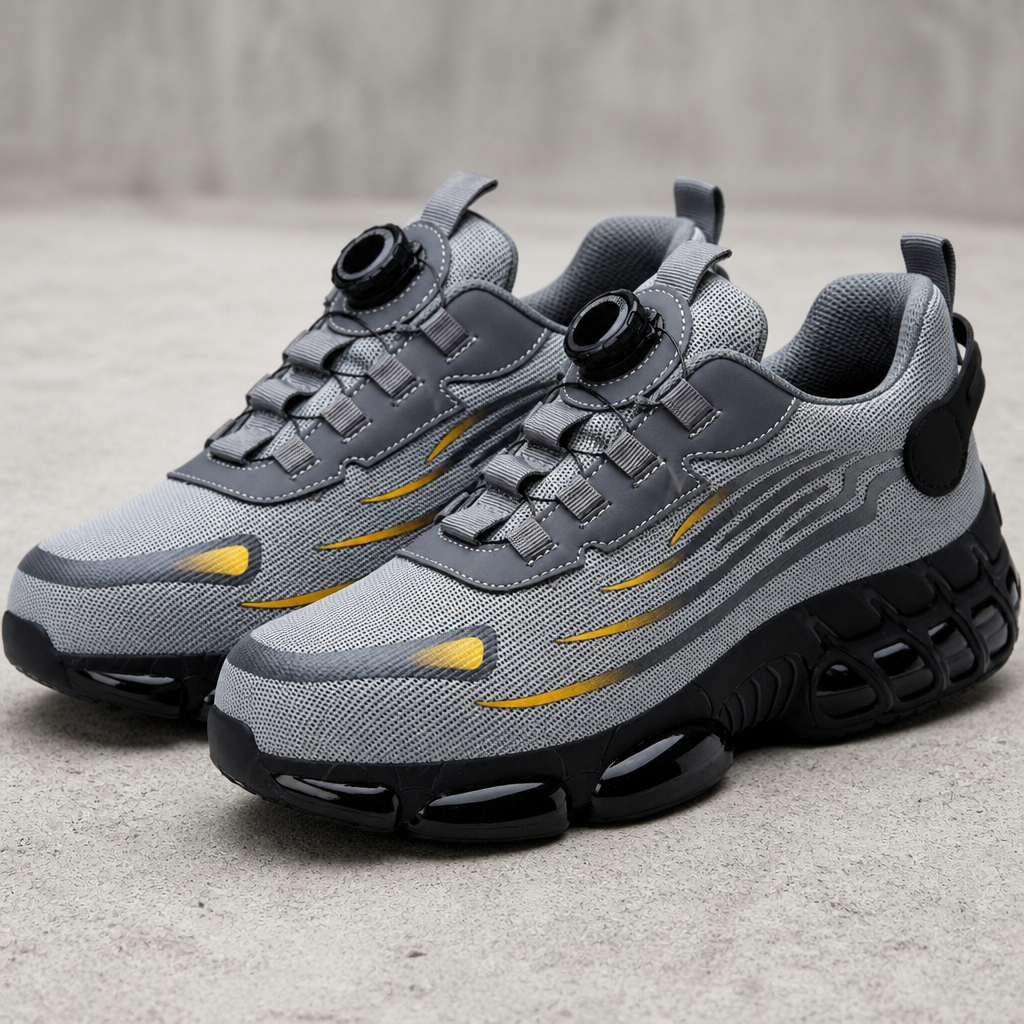 VivaStride™ – Steel-Toe Work Sneakers with Quick-Twist Lacing System