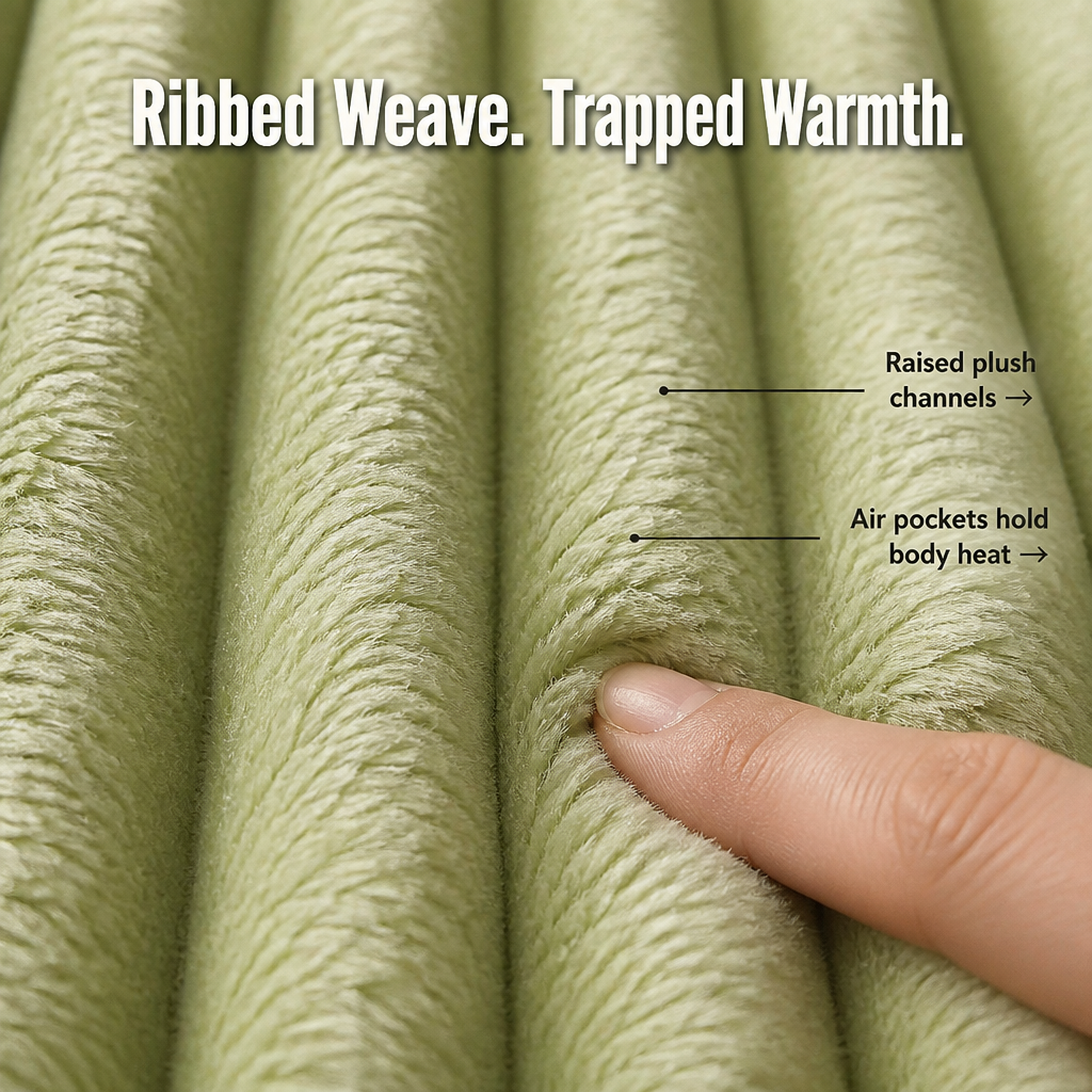 CozyNest™ — Wrap Yourself in Ribbed Flannel Warmth That Feels Like a Hug