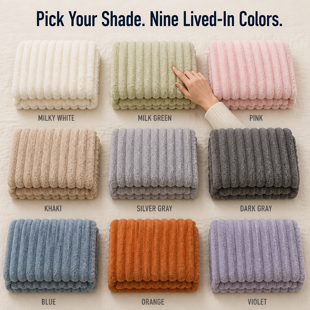 CozyNest™ — Wrap Yourself in Ribbed Flannel Warmth That Feels Like a Hug