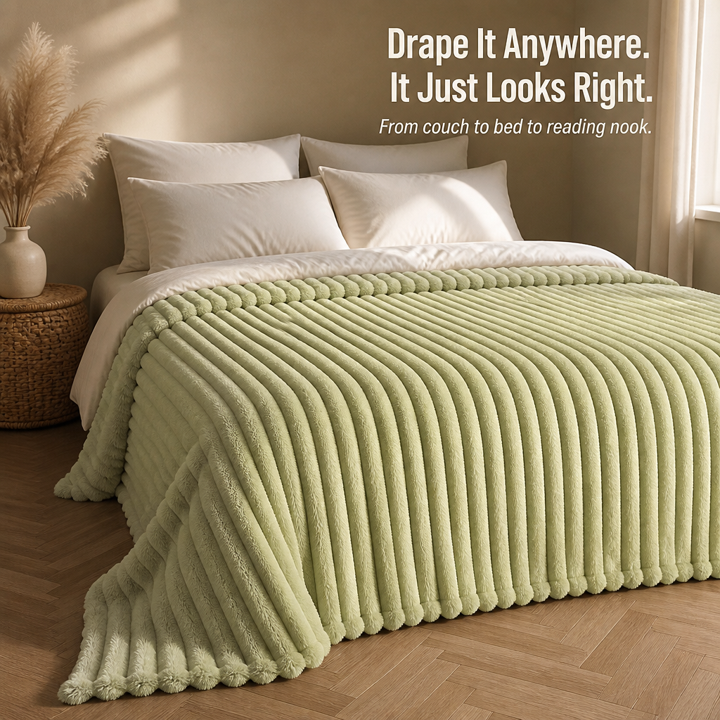 CozyNest™ — Wrap Yourself in Ribbed Flannel Warmth That Feels Like a Hug