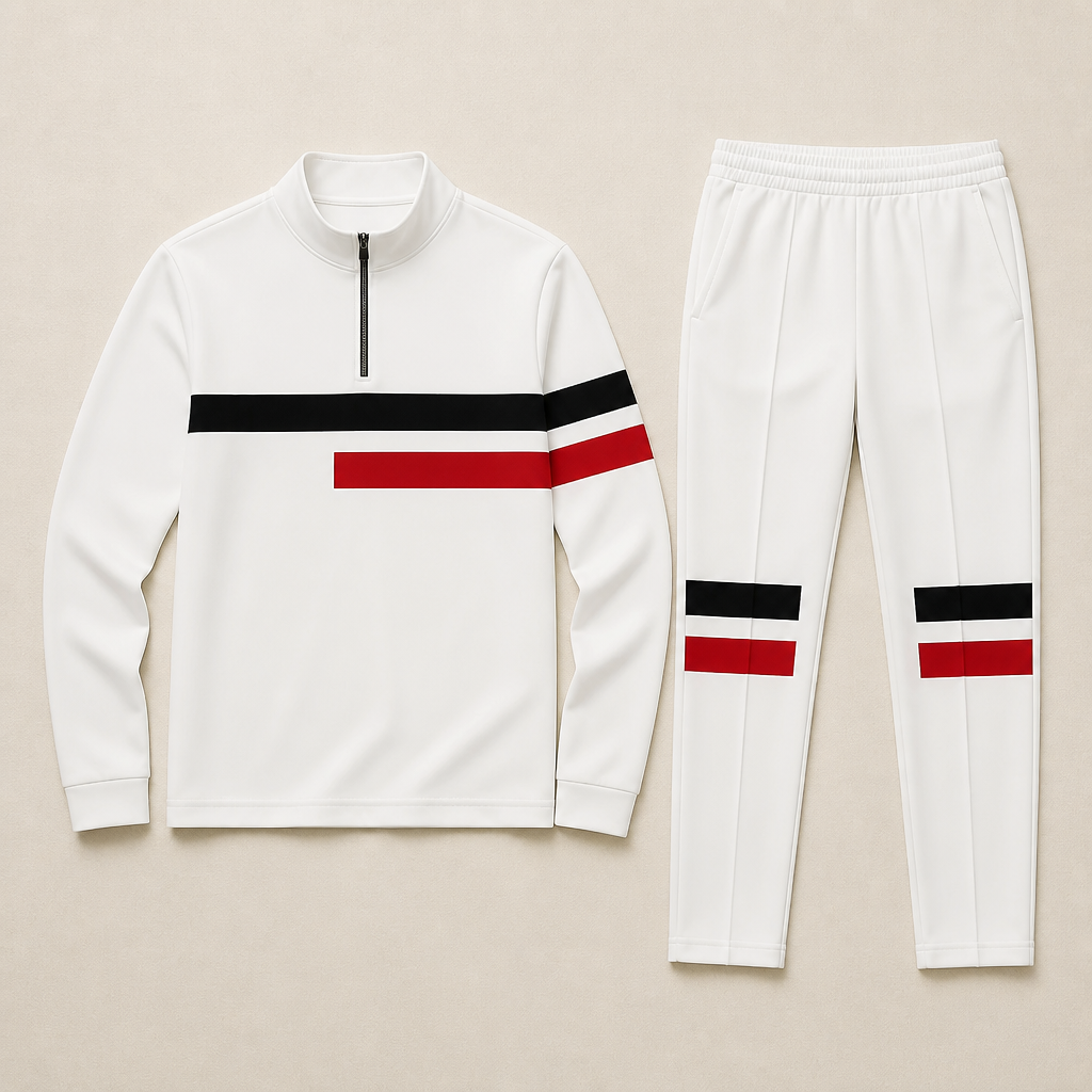 RevitaFit™ – Bold Color-Block Two-Piece Set with Half-Zip Mock Neck