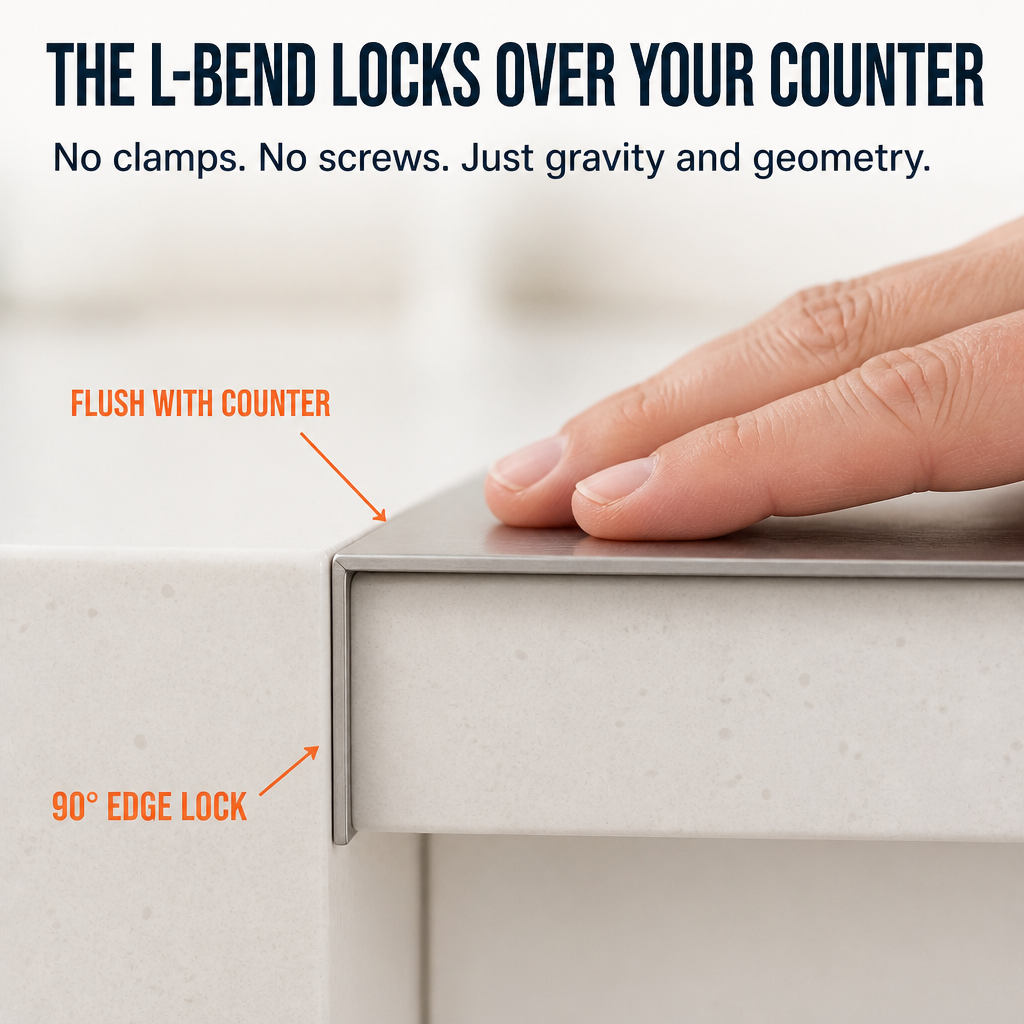 PureSteel™ — Hooks Onto Your Counter And Wipes Bacteria Away In Seconds