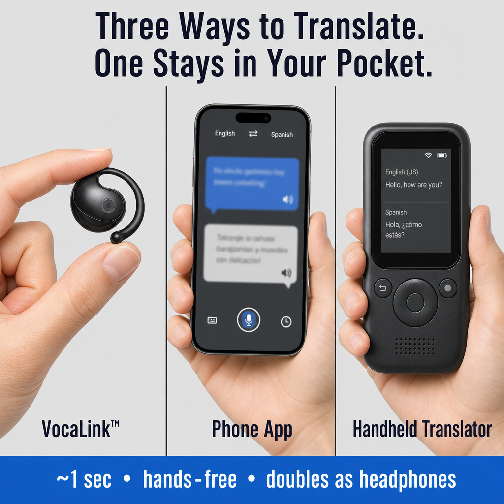 VocaLink™ — Talk in 75 Languages Without Ever Touching Your Phone