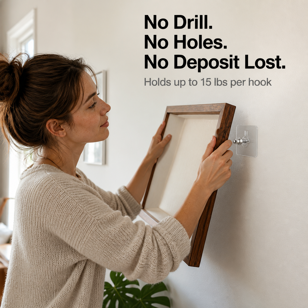 SteelGrip™ — Hang Heavy Frames Without Drilling a Single Hole in Your Wall