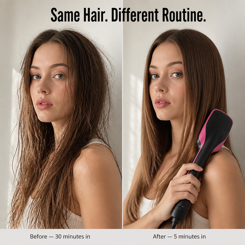 VeloSmooth™ — Cut Your Morning Hair Routine to One Tool, One Pass