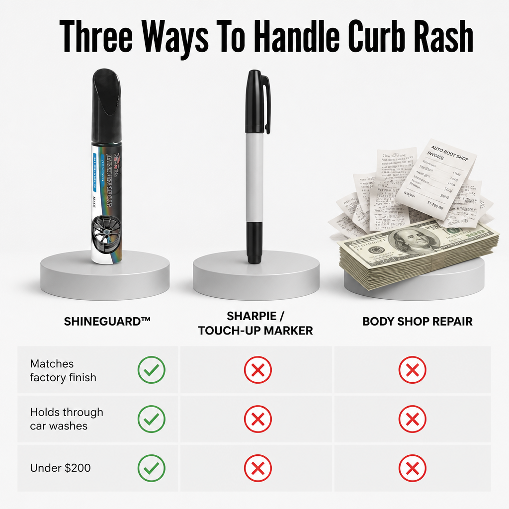 ShineGuard™ — Cover Curb Rash And Lock Out New Scratches In 10 Minutes
