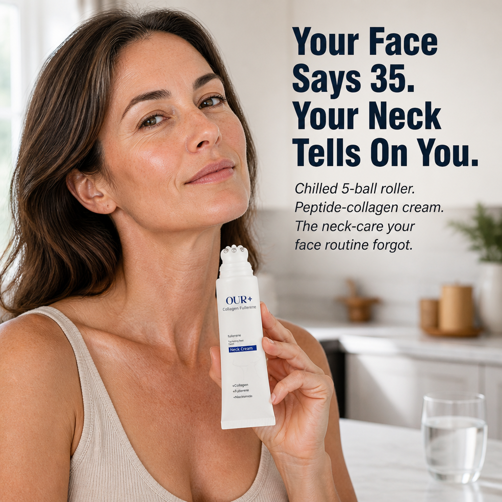 NeckLift Radiance™ — Roll Away Tech Neck With Chilled 5-Ball Peptide Cream