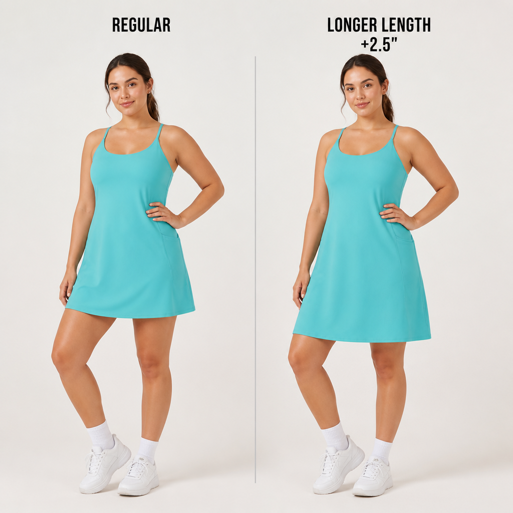 VerveStride™ – Backless Athletic Dress with Built-In Shorts & Side Pockets