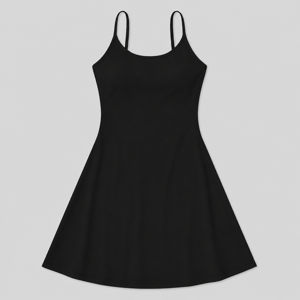 VerveStride™ – Backless Athletic Dress with Built-In Shorts & Side Pockets
